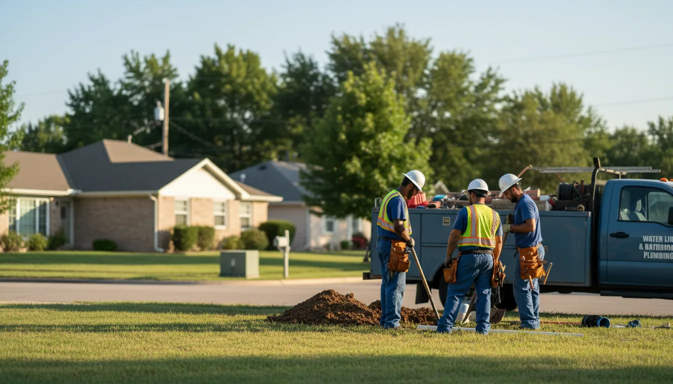 Residential water line and bathroom plumbing service in Hudson, OH